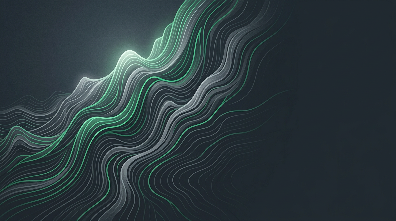 Abstract topographic contour landscape built from data lines illustrating how to grow website traffic organically in 90 days